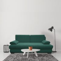 Canapea extensibila, lada de depozitare, Oro, Verde Smarald