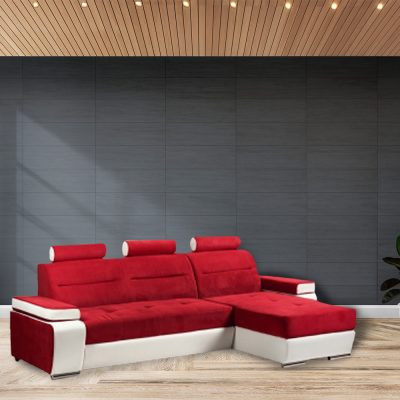 Coltar extensibil, modular cu lada depozitare Ares Red