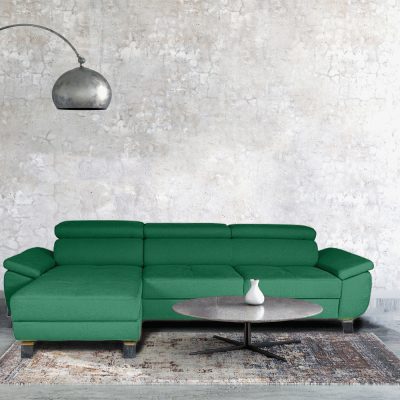 Coltar modular, extensibil, cu peninsula, Aryna, Verde Smarald