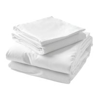 Lenjerie de pat 100% Bumbac Satinat, alba, King Size
