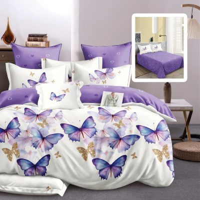 Lenjerie de pat finet 6 piese (violete)