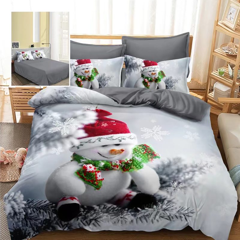 Lenjerie pat finet 3d 6 piese craciun f-xmas62