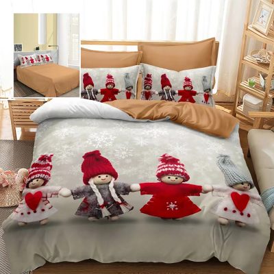 Lenjerie pat finet 3d 6 piese craciun f-xmas65