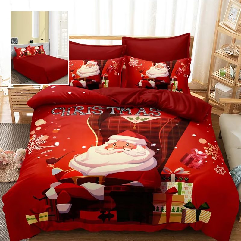 Lenjerie pat finet 3d 6 piese craciun f-xmas67