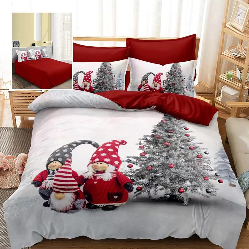 Lenjerie pat finet 3d 6 piese craciun f-xmas80