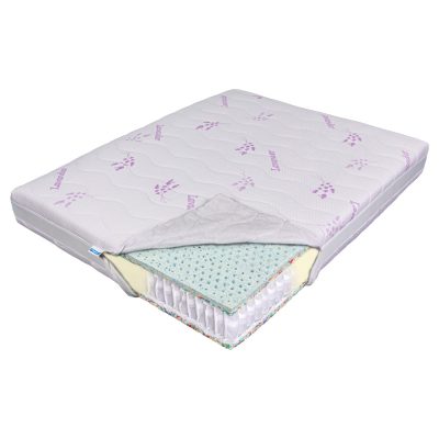 Saltea de pat cu arcuri pocket 140x190 - Latex Lavanda Ecotrend