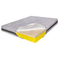 Saltea de pat Ortopedica, din Latex, 190x200 – Husa Ioni de Argint, 23 cm, Reversibila, Hotel Range