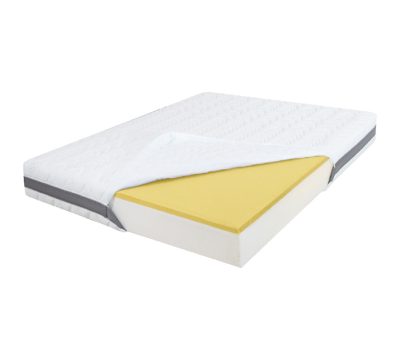 Saltea de Pat Ortopedica din Spuma cu Memorie 130 x 200 - Memory 15+5+1, Fara Arcuri, Ioni de Argint