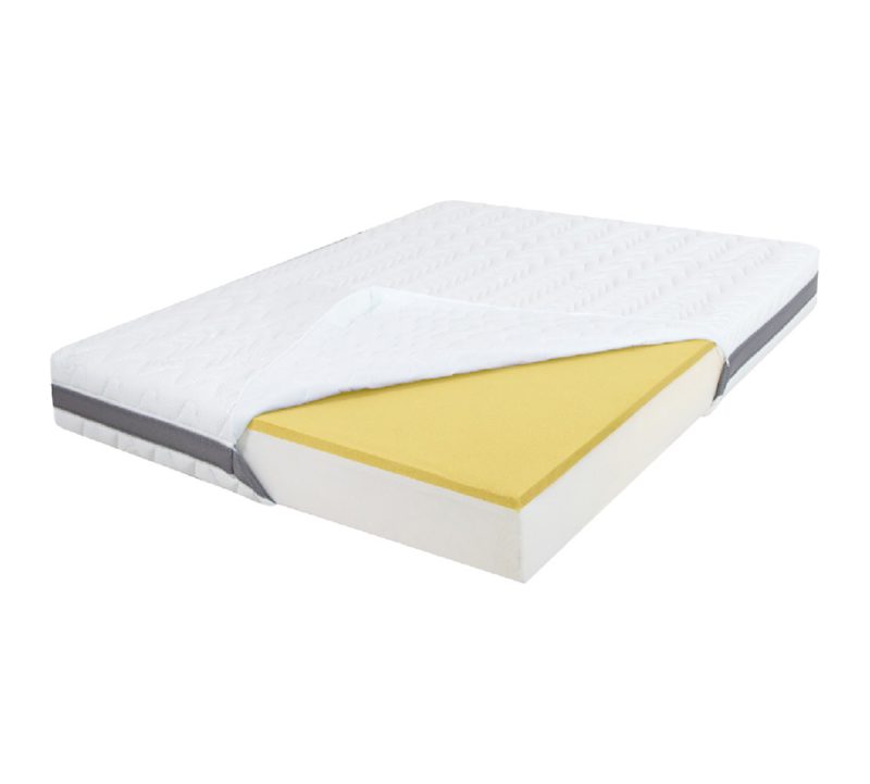 Saltea de Pat Ortopedica din Spuma cu Memorie 130 x 200 - Memory 15+5+1, Fara Arcuri, Ioni de Argint