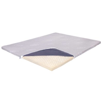 Topper Saltea Ortopedic 80x190 - Latex 5.5 cm, Husa cu Ioni de Argint